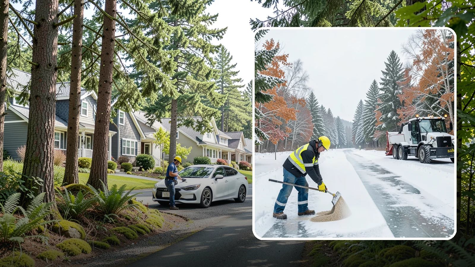 Ice Melt Application in Normandy Park, King County, WA - Ice melt application dissolves stubborn ice on walkways and entrances using blends matched to Western Washington's near-freezing...