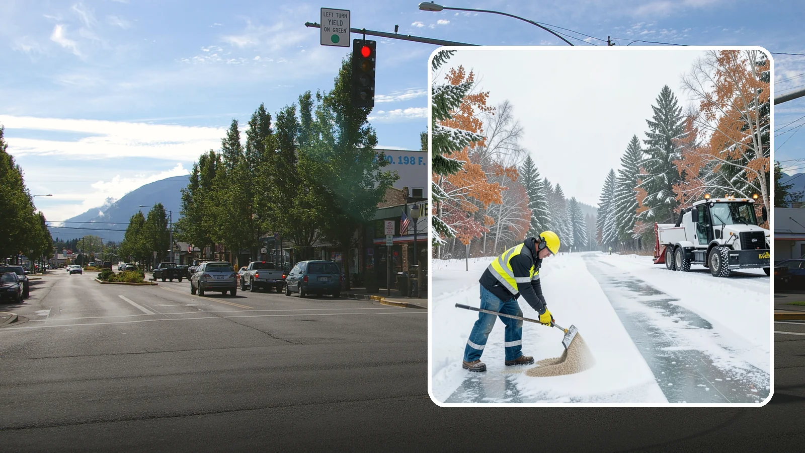 Ice Melt Application in North Bend, King County, WA - Ice melt application dissolves stubborn ice on walkways and entrances using blends matched to Western Washington's near-freezing...