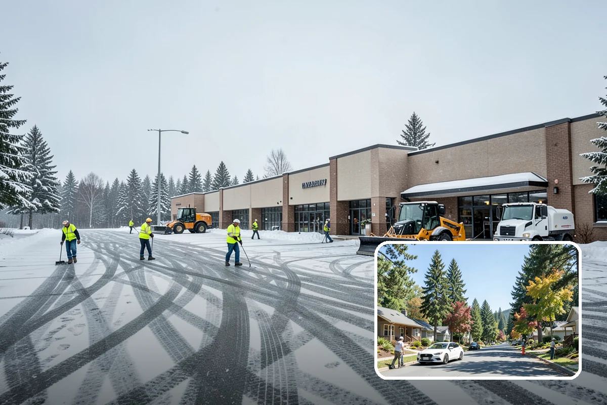 Ice Melt Application in Orting, Pierce County, WA - Faster contact melt than plain rock salt