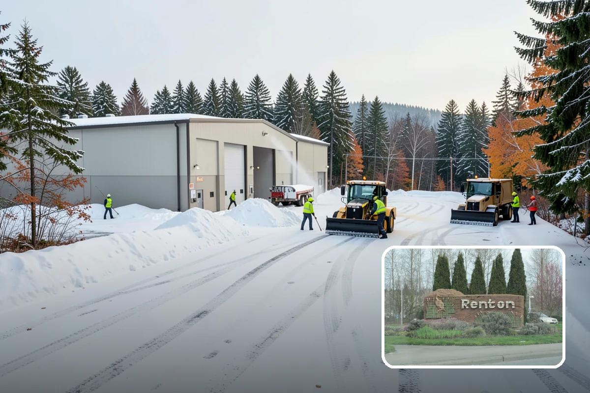 Ice Melt Application in Renton, King County, WA - Faster contact melt than plain rock salt