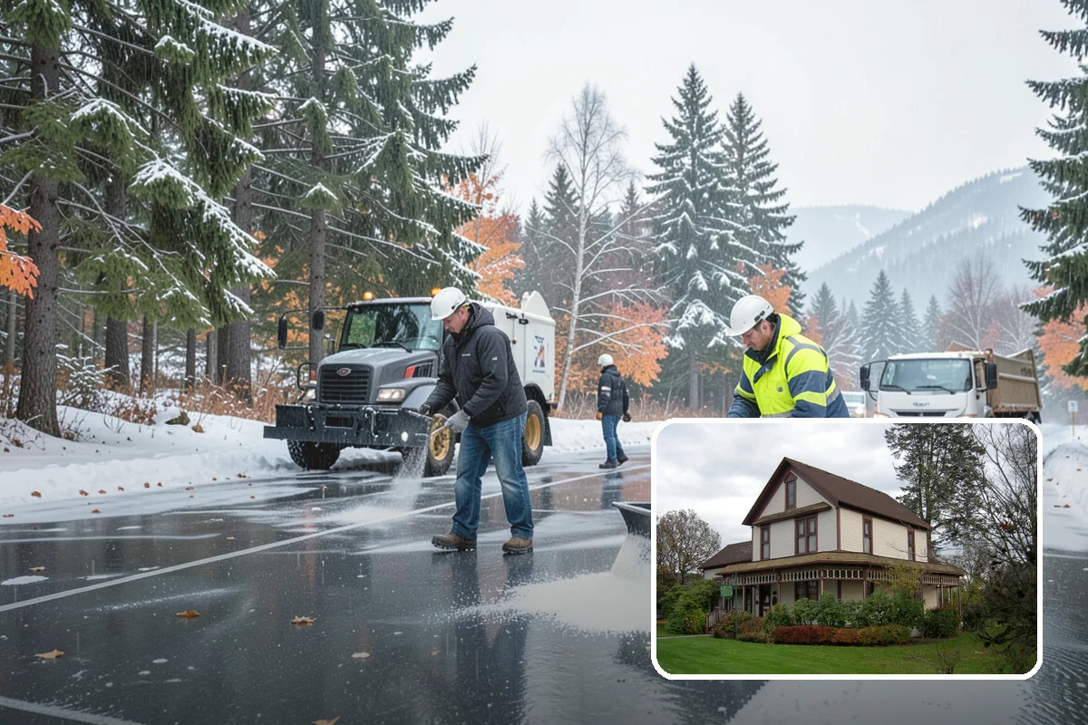 Ice Melt Application in Sumner, Pierce County, WA - Faster contact melt than plain rock salt
