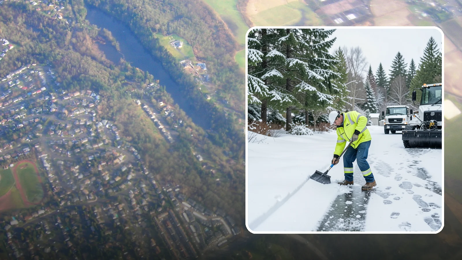 Ice Removal from Driveways in Algona, King County, WA - We break up and remove driveway ice left behind by Western Washington's thaw-and-refreeze cycles.