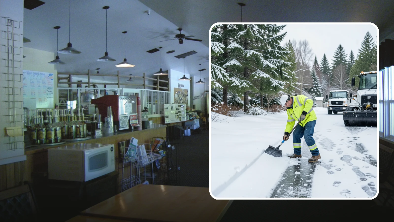Ice Removal from Driveways in Black Diamond, King County, WA - We break up and remove driveway ice left behind by Western Washington's thaw-and-refreeze cycles.
