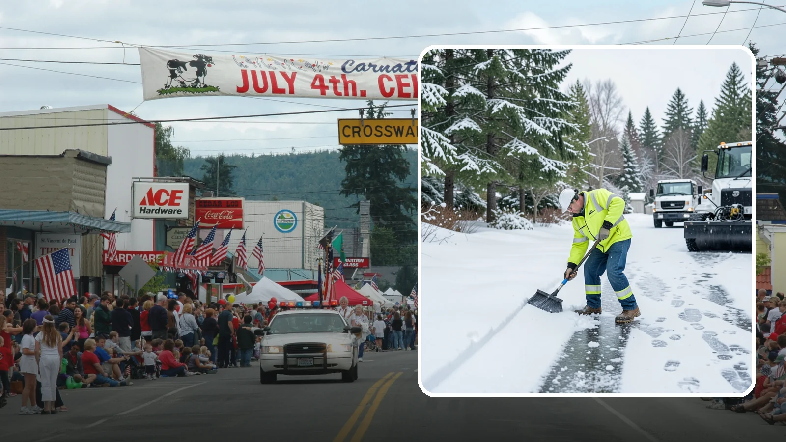 Ice Removal from Driveways in Carnation, King County, WA - We break up and remove driveway ice left behind by Western Washington's thaw-and-refreeze cycles.