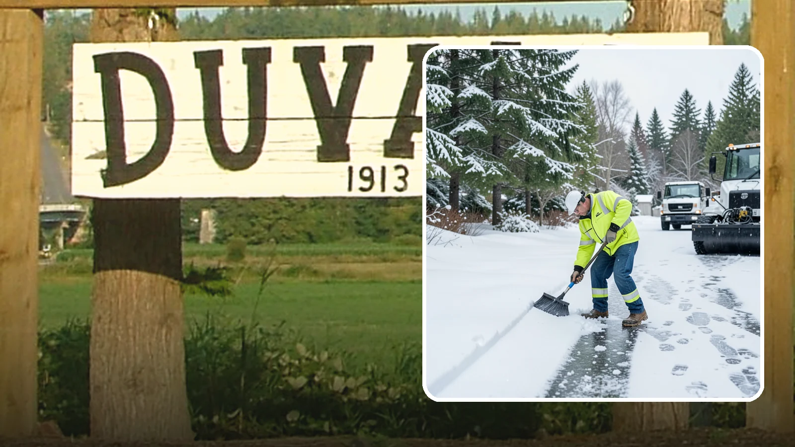 Ice Removal from Driveways in Duvall, King County, WA - We break up and remove driveway ice left behind by Western Washington's thaw-and-refreeze cycles.
