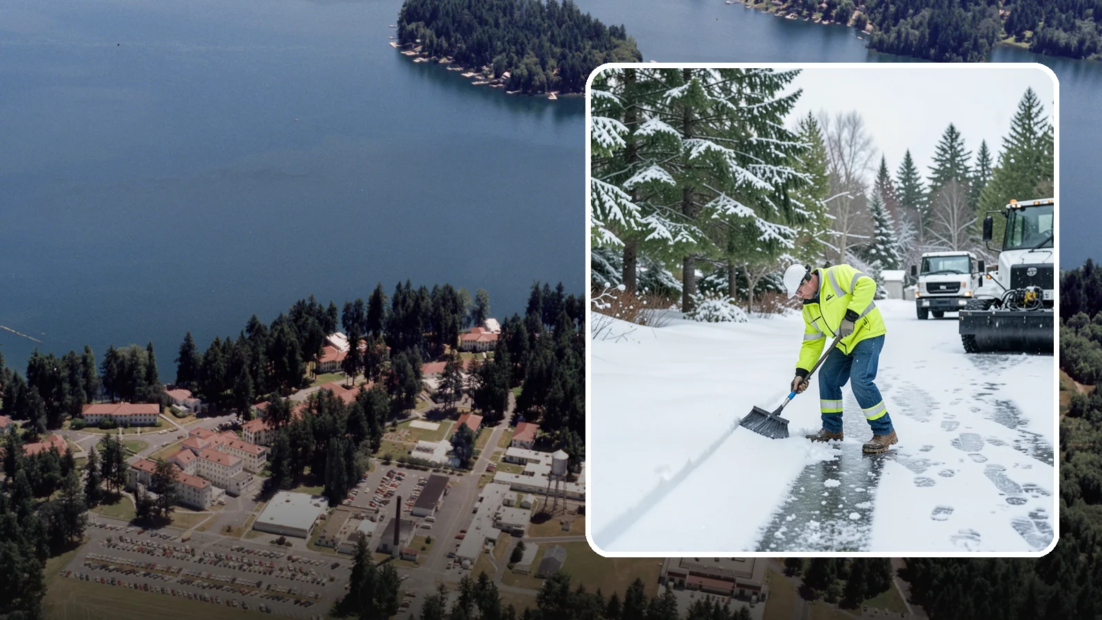 Ice Removal from Driveways in Lakewood, Pierce County, WA - We break up and remove driveway ice left behind by Western Washington's thaw-and-refreeze cycles.