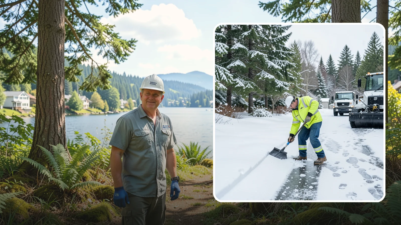 Ice Removal from Driveways in Milton, King County, WA - We break up and remove driveway ice left behind by Western Washington's thaw-and-refreeze cycles.