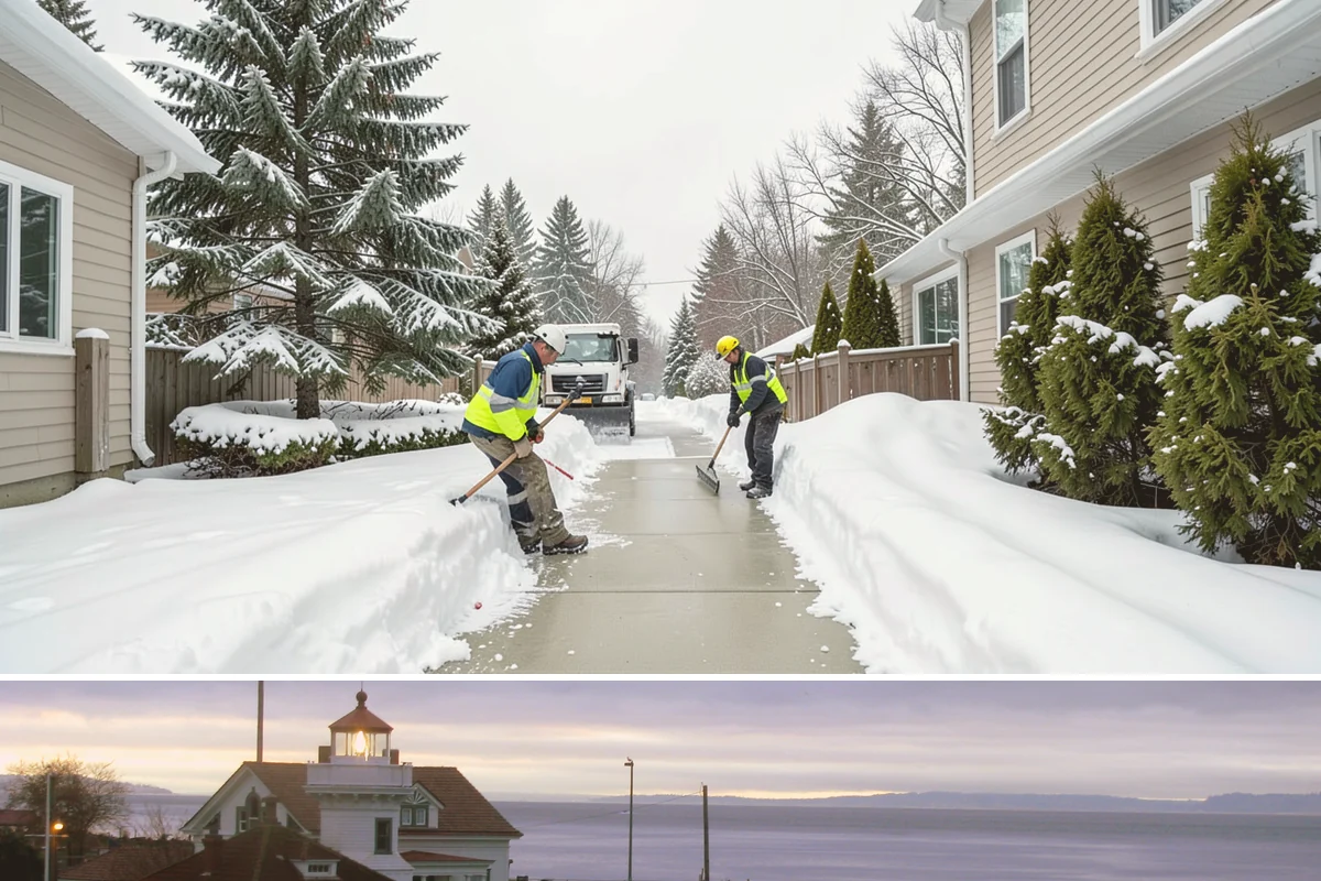 Ice Removal from Driveways in Mukilteo, Snohomish County, WA - Driveway ice removal peaks during freeze-thaw stretches from midwinter into early spring.