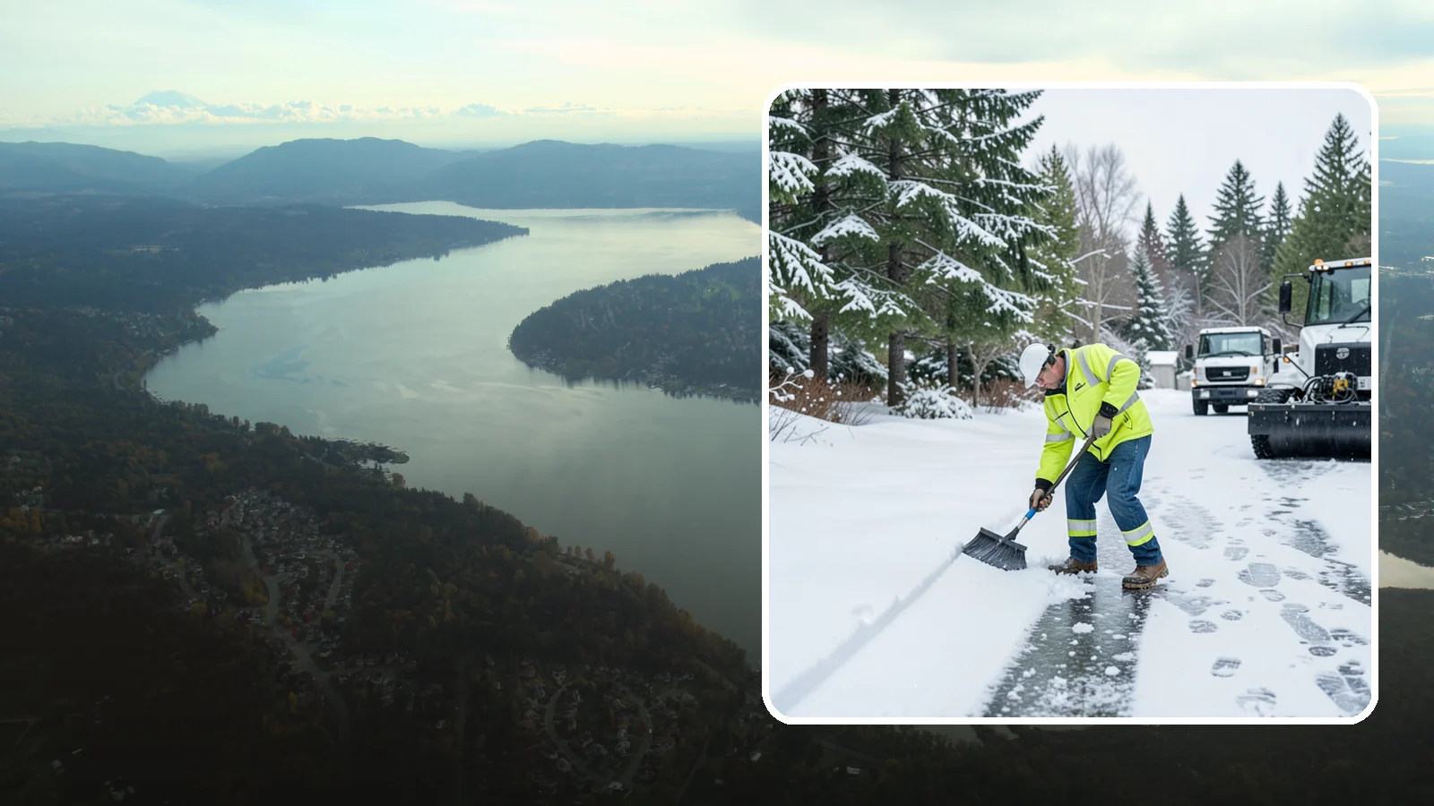 Ice Removal from Driveways in Sammamish, King County, WA - We break up and remove driveway ice left behind by Western Washington's thaw-and-refreeze cycles.