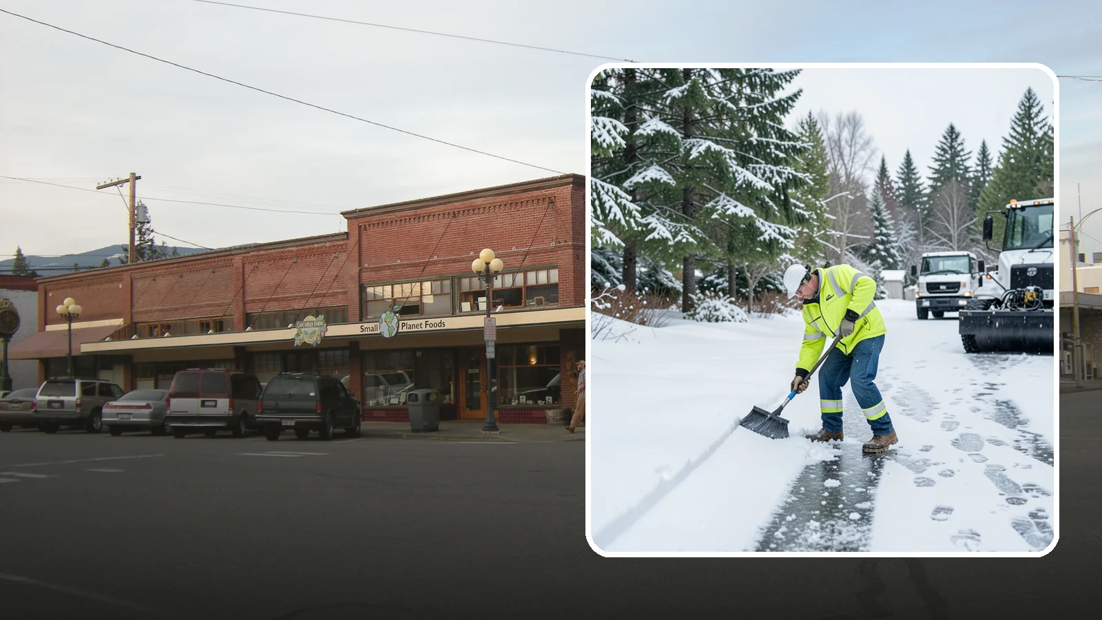 Ice Removal from Driveways in Sedro-Woolley, Skagit County, WA - We break up and remove driveway ice left behind by Western Washington's thaw-and-refreeze cycles.