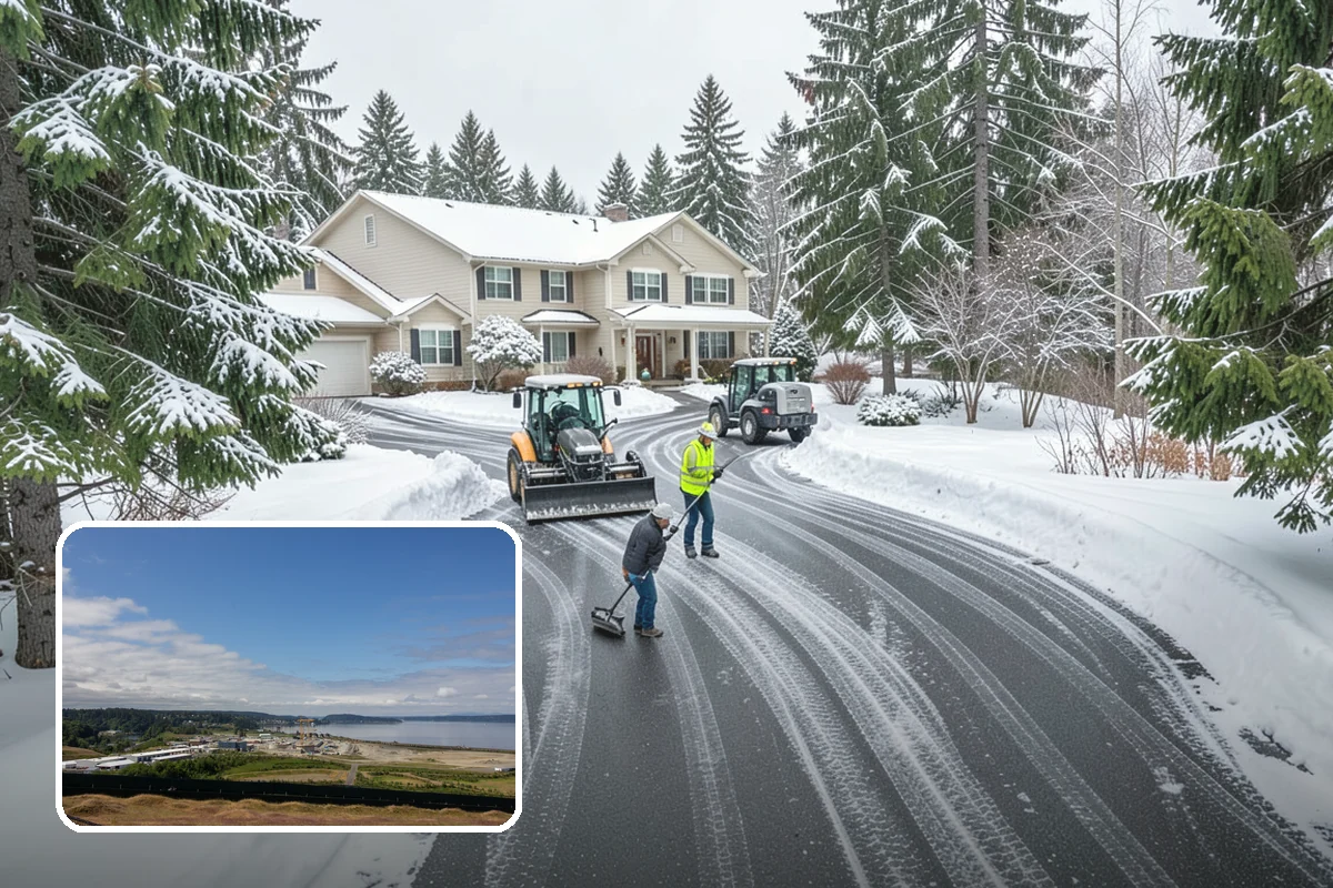 Ice Removal from Driveways in University Place, Pierce County, WA - Removes bonded ice a shovel cannot lift