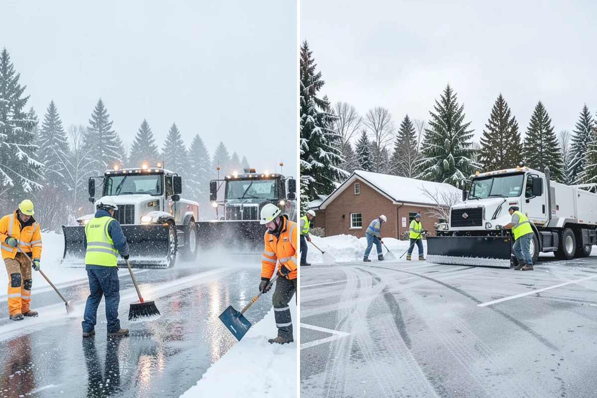 Ice Storm Response in Beaux Arts Village, King County, WA - Monitor National Weather Service ice-accretion forecasts and stage crews before onset