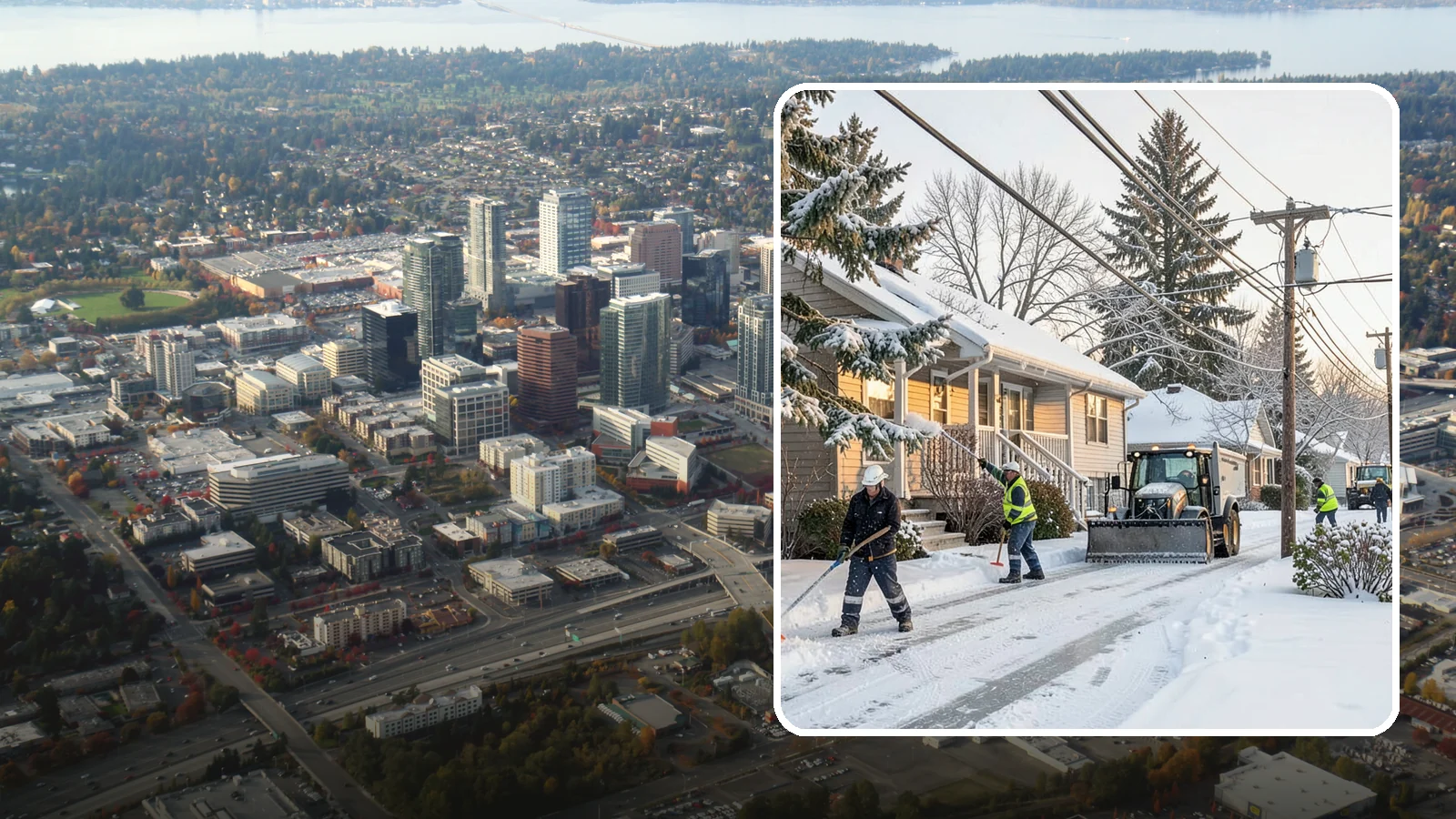 Ice Storm Response in Bellevue, King County, WA - We mobilize fast when a Western Washington ice storm glazes your property in a hard, hazardous shell.