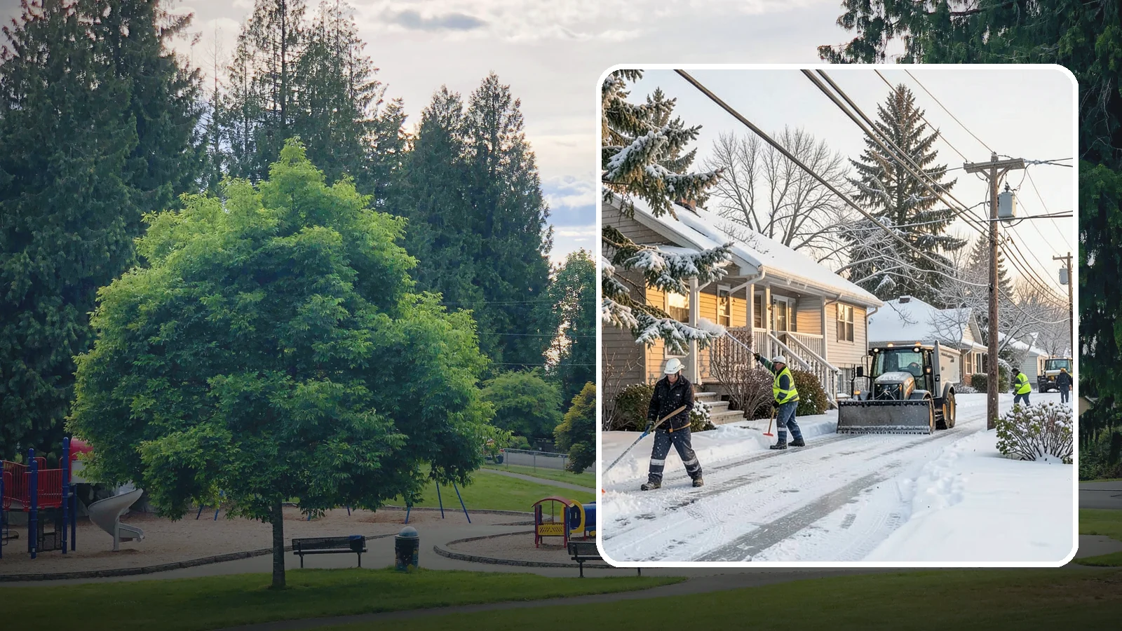 Ice Storm Response in Bonney Lake, Pierce County, WA - We mobilize fast when a Western Washington ice storm glazes your property in a hard, hazardous shell.