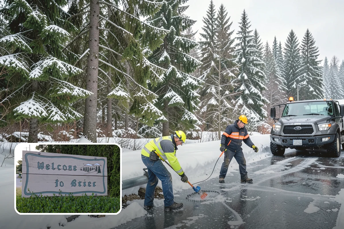 Ice Storm Response in Brier, Snohomish County, WA - Fast dispatch during active glazing conditions when traction disappears