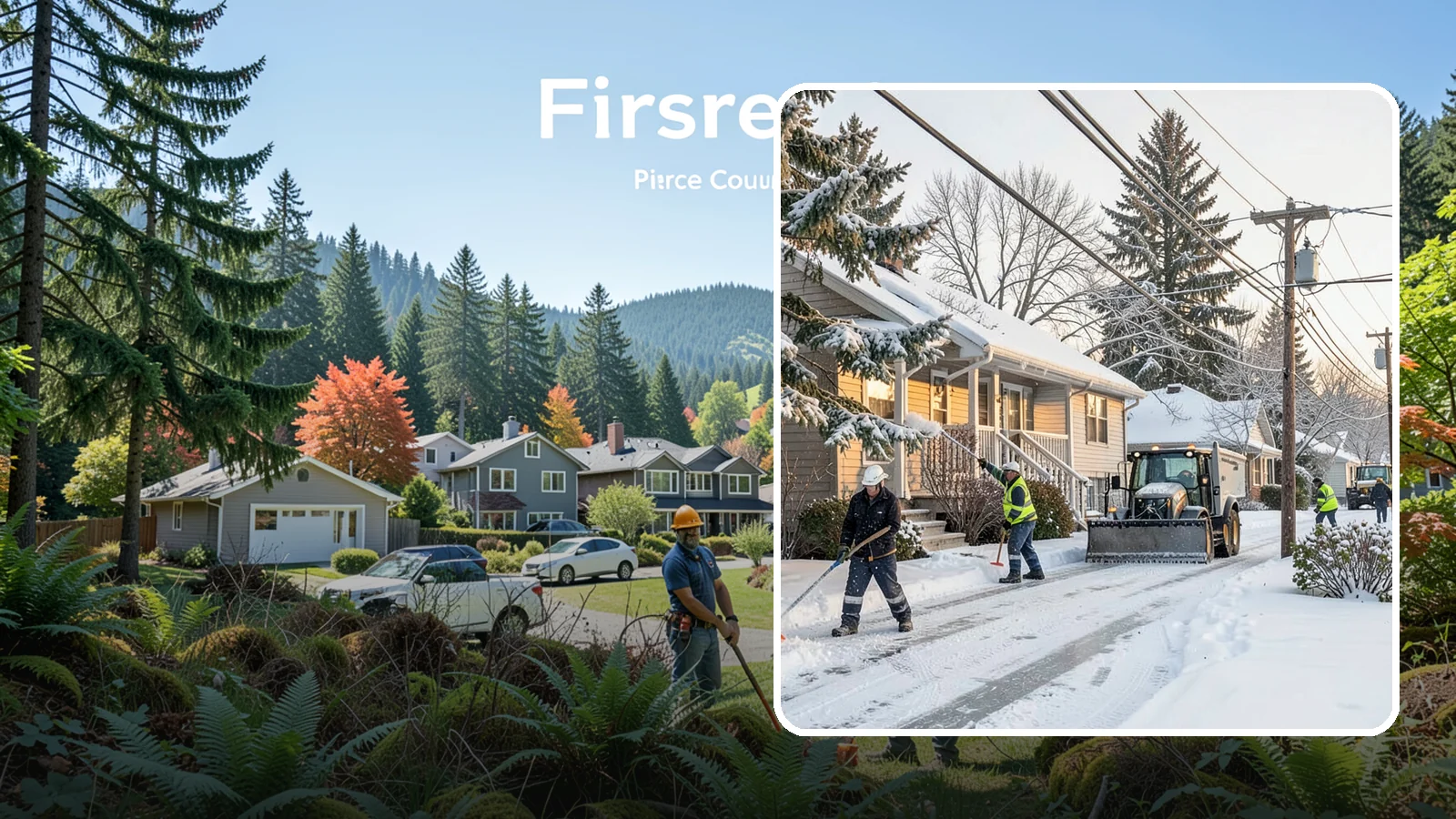 Ice Storm Response in Fircrest, Pierce County, WA - We mobilize fast when a Western Washington ice storm glazes your property in a hard, hazardous shell.
