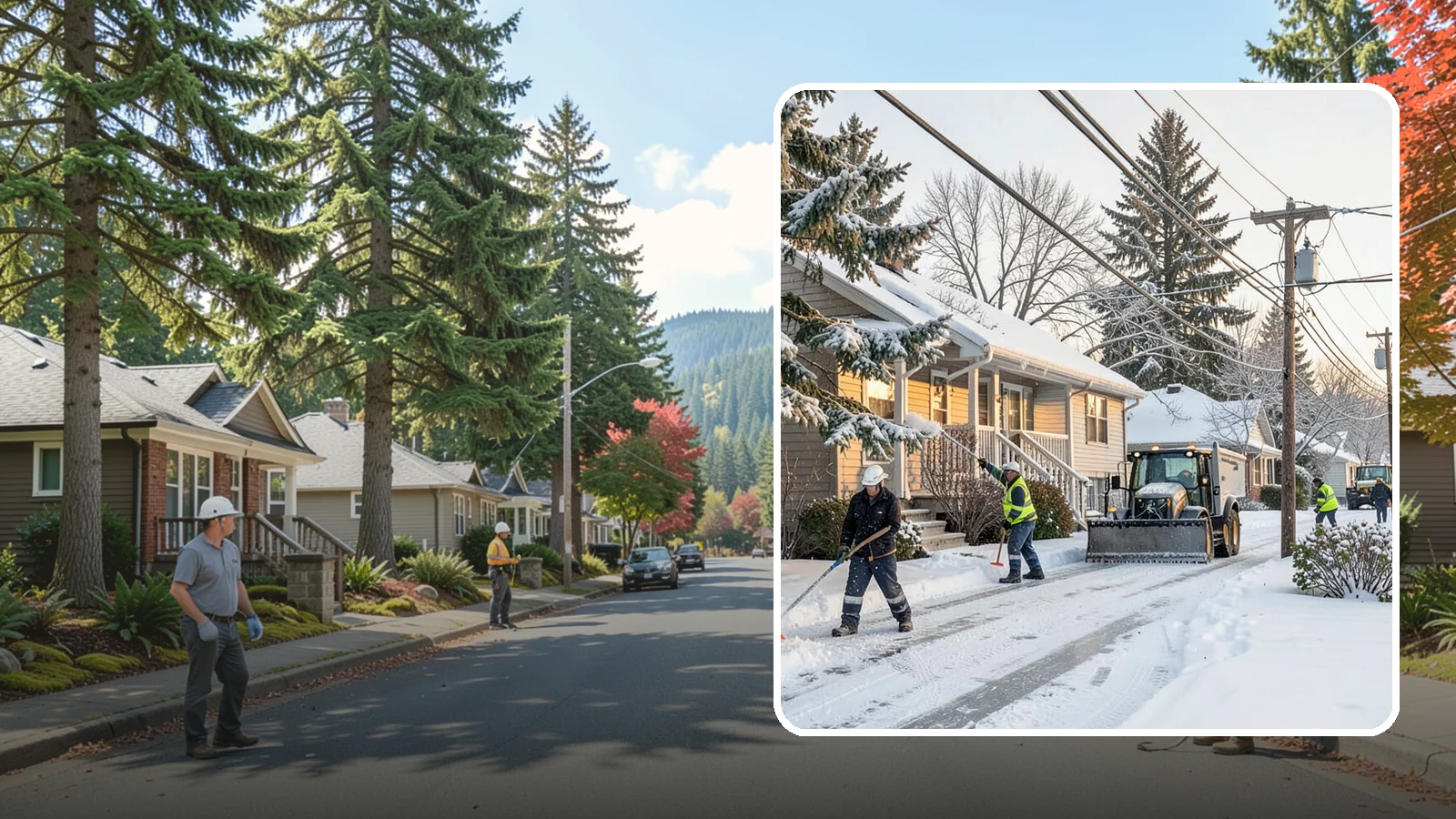 Ice Storm Response in Hunts Point, King County, WA - We mobilize fast when a Western Washington ice storm glazes your property in a hard, hazardous shell.