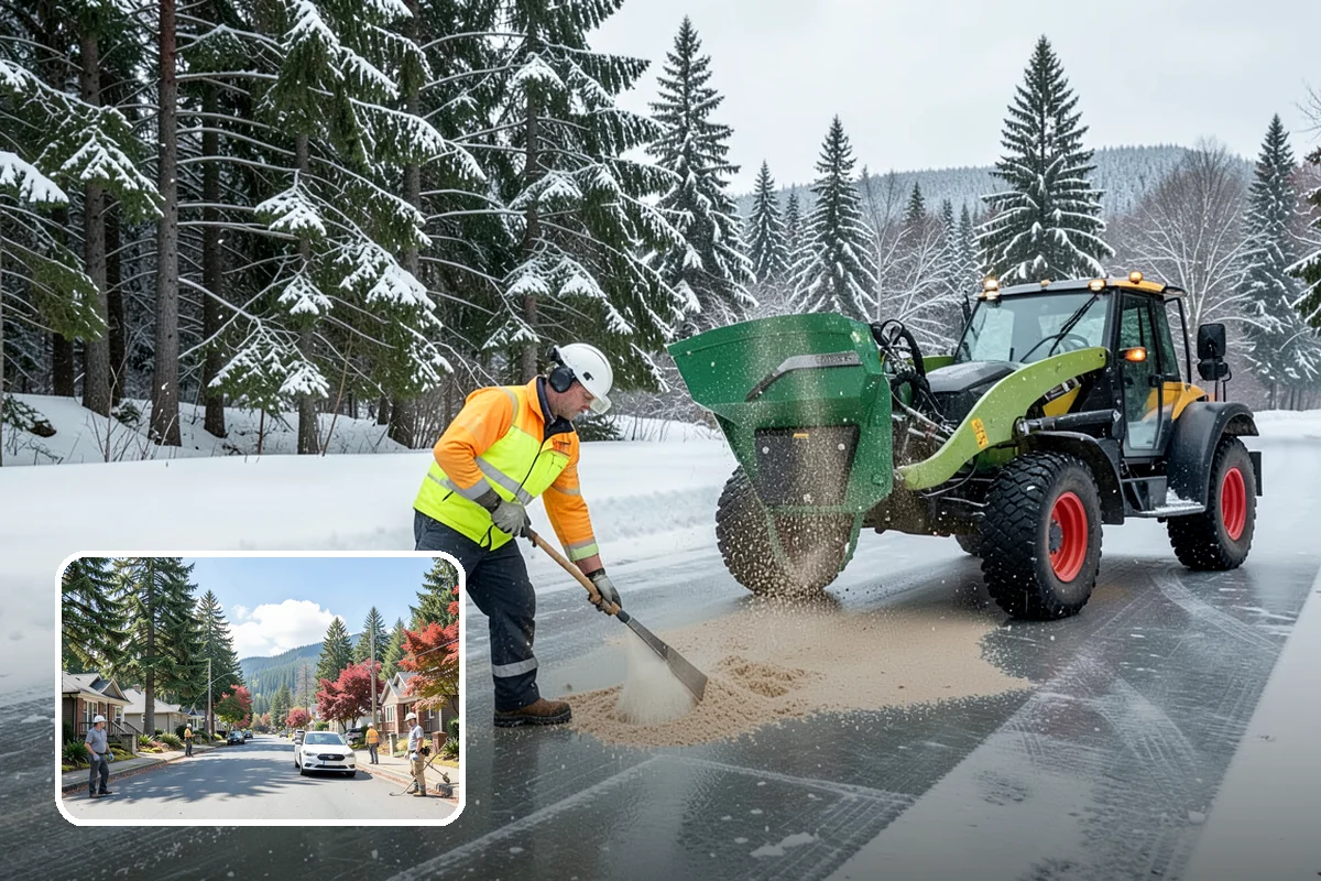 Ice Storm Response in Hunts Point, King County, WA - Fast dispatch during active glazing conditions when traction disappears