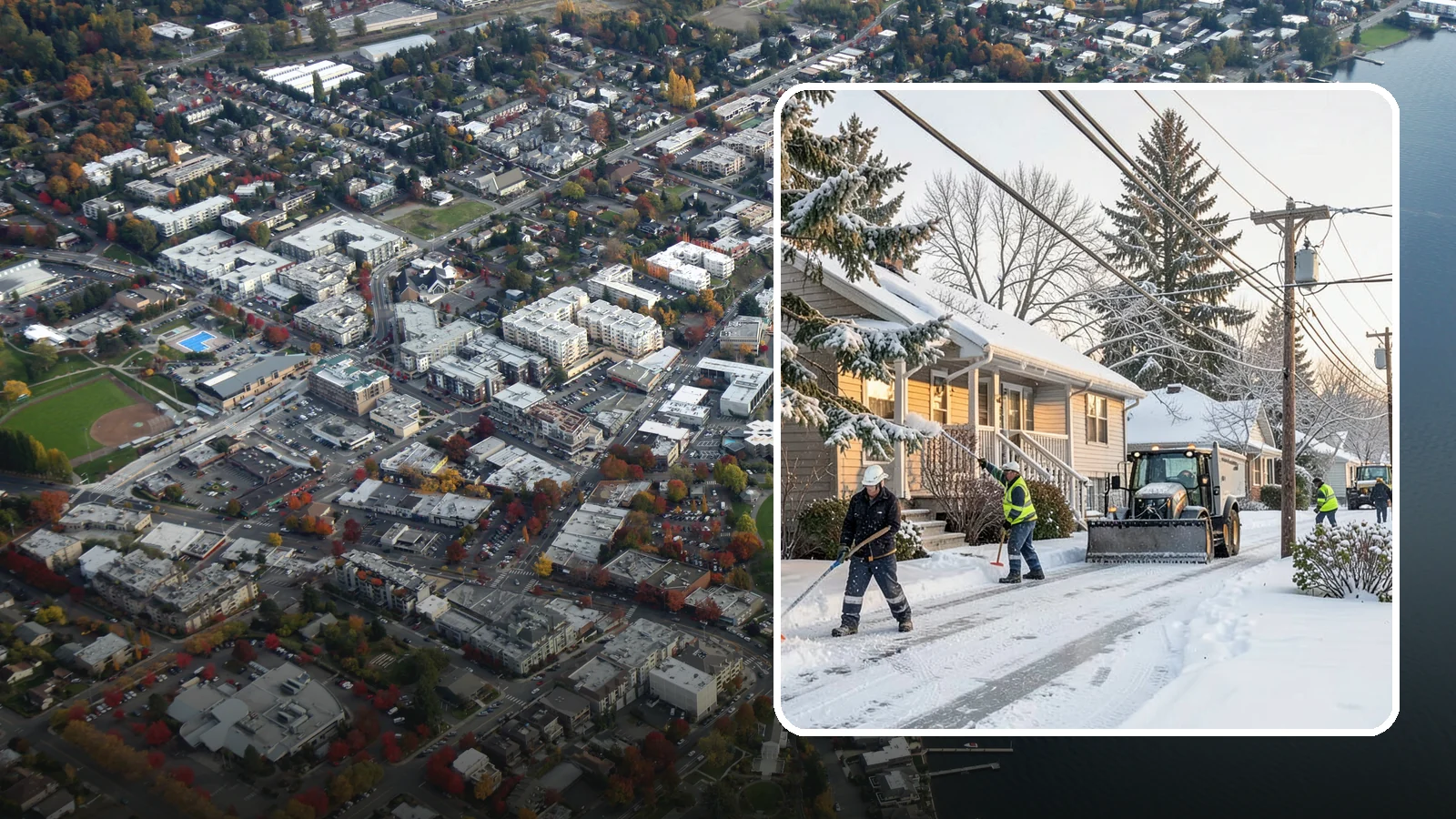 Ice Storm Response in Kirkland, King County, WA - We mobilize fast when a Western Washington ice storm glazes your property in a hard, hazardous shell.