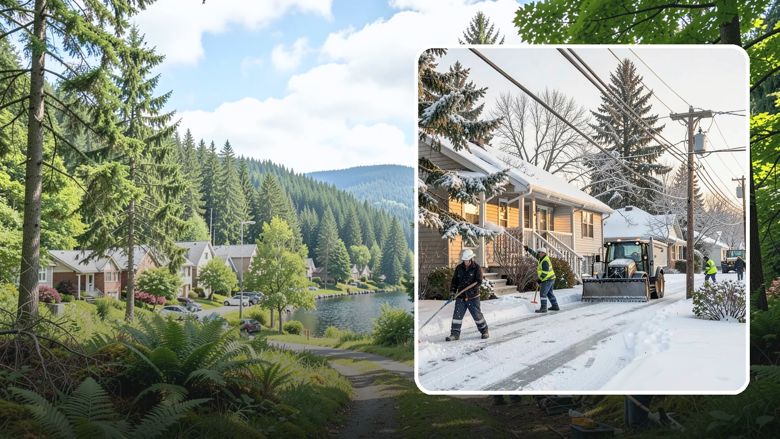 Ice Storm Response in Lake Forest Park, King County, WA - We mobilize fast when a Western Washington ice storm glazes your property in a hard, hazardous shell.
