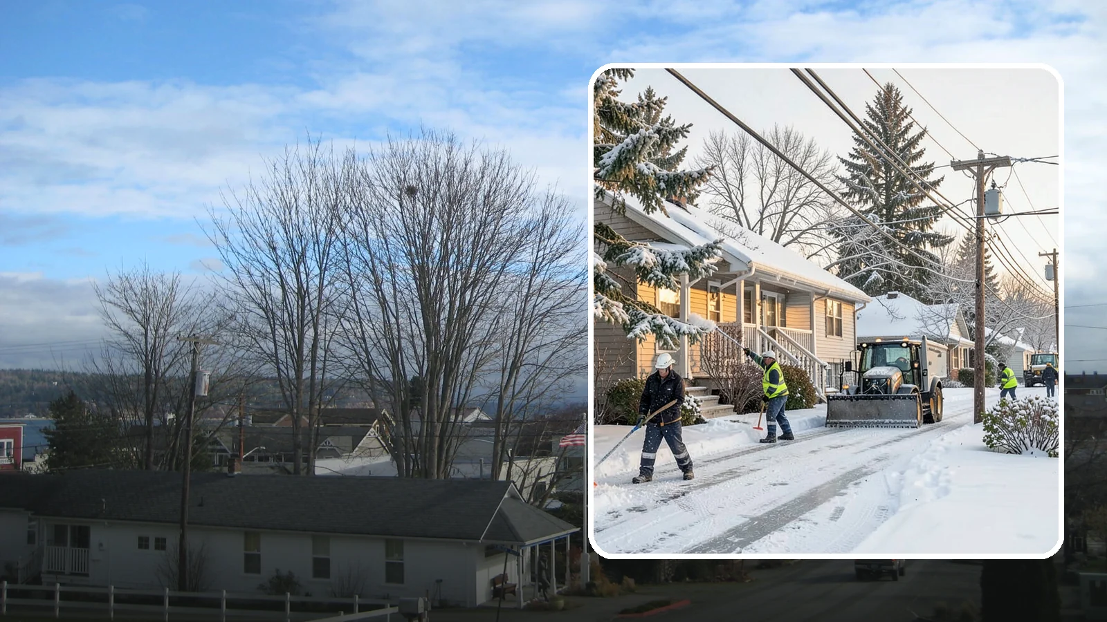 Ice Storm Response in Langley, Island County, WA - We mobilize fast when a Western Washington ice storm glazes your property in a hard, hazardous shell.