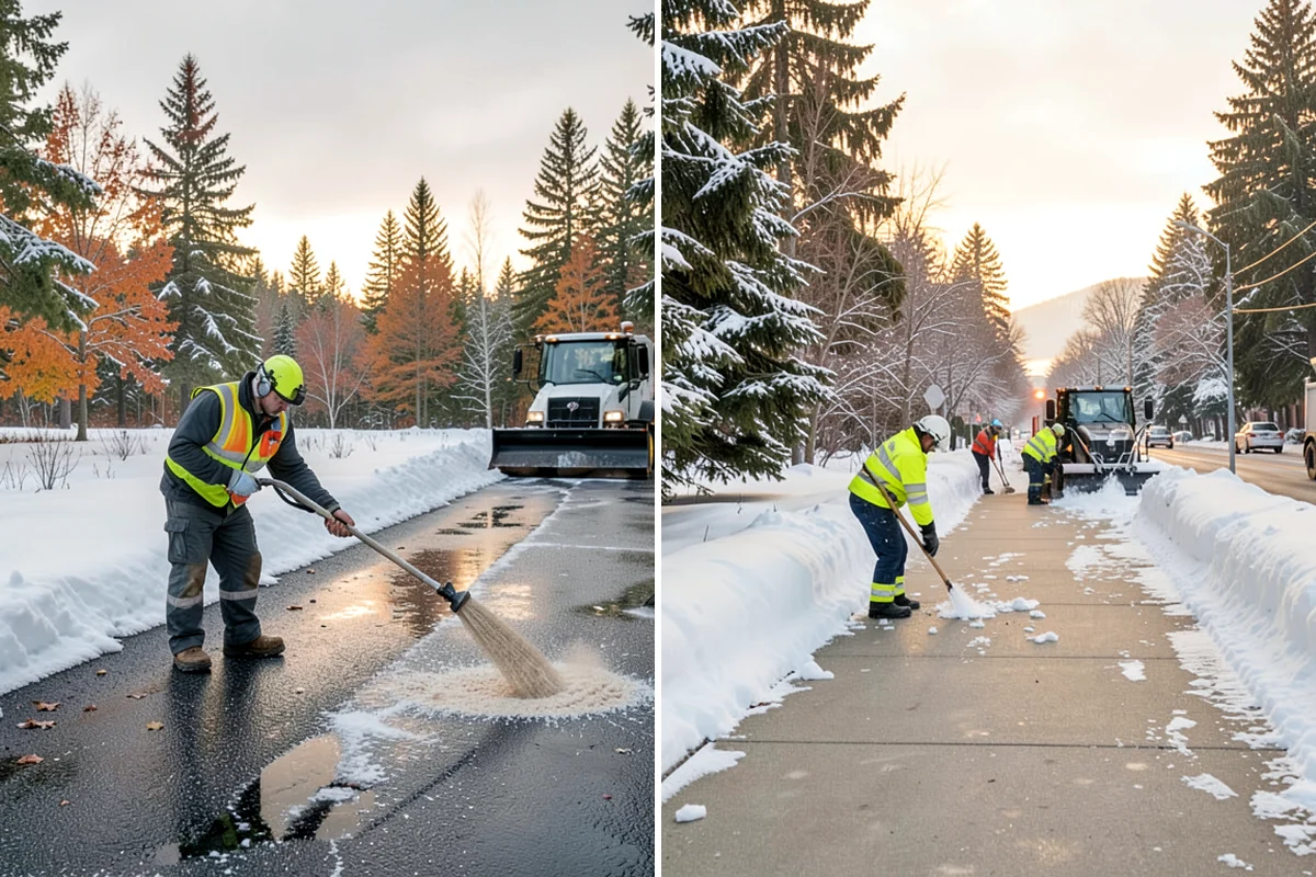 Ice Storm Response in Maple Valley, King County, WA - Monitor National Weather Service ice-accretion forecasts and stage crews before onset