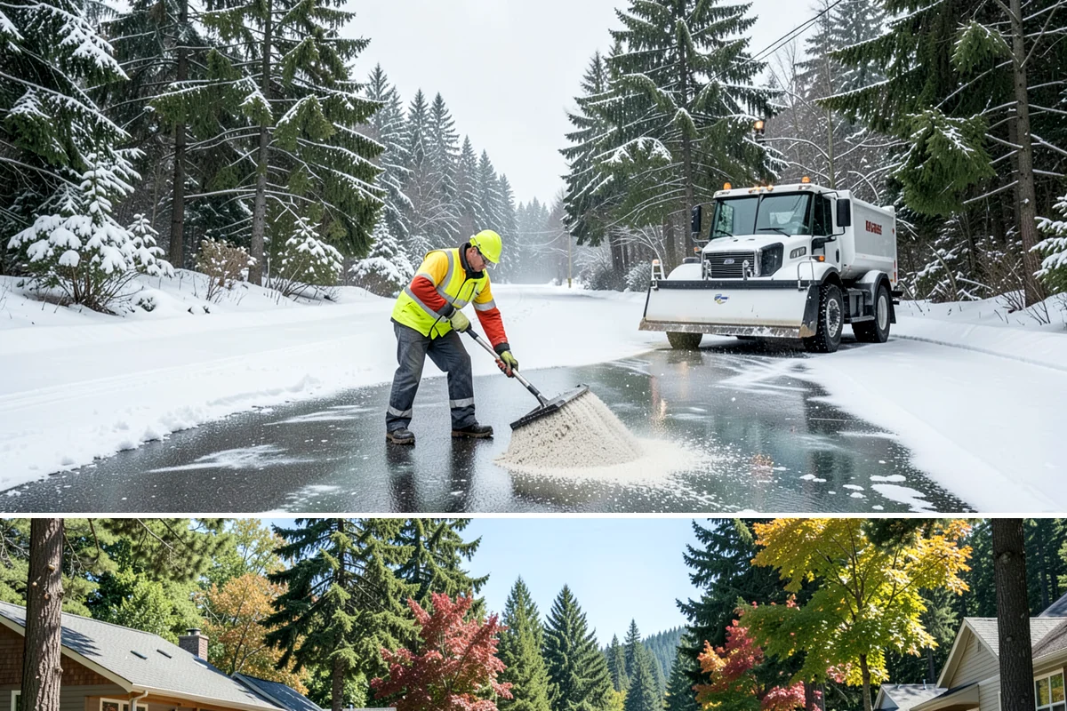 Ice Storm Response in Orting, Pierce County, WA - Ice storm response is most in demand from late November through February when Fraser outflow winds meet incoming Pacific moisture...