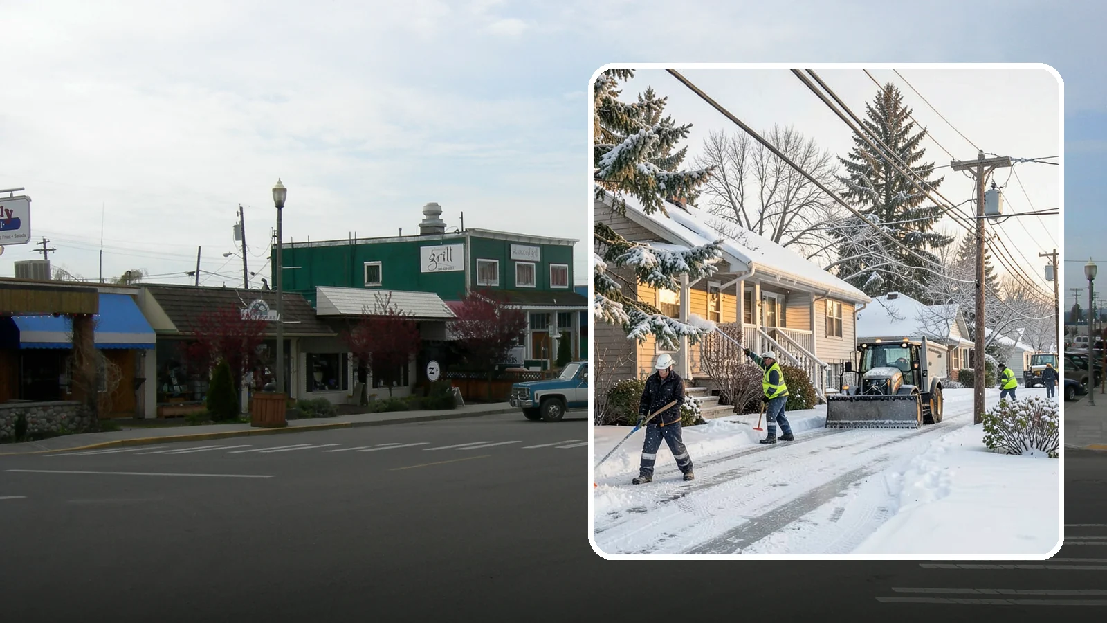 Ice Storm Response in Stanwood, Snohomish County, WA - We mobilize fast when a Western Washington ice storm glazes your property in a hard, hazardous shell.