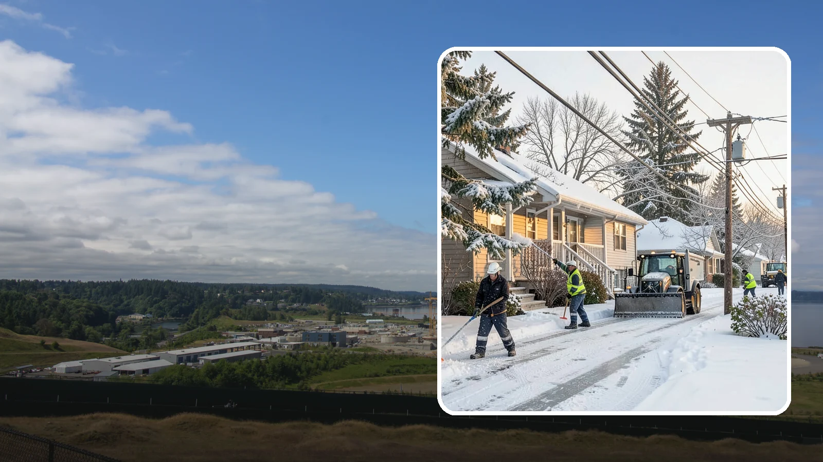 Ice Storm Response in University Place, Pierce County, WA - We mobilize fast when a Western Washington ice storm glazes your property in a hard, hazardous shell.