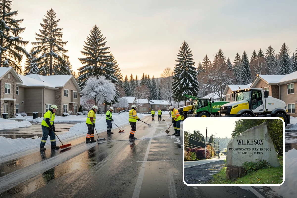 Ice Storm Response in Wilkeson, Pierce County, WA - Fast dispatch during active glazing conditions when traction disappears