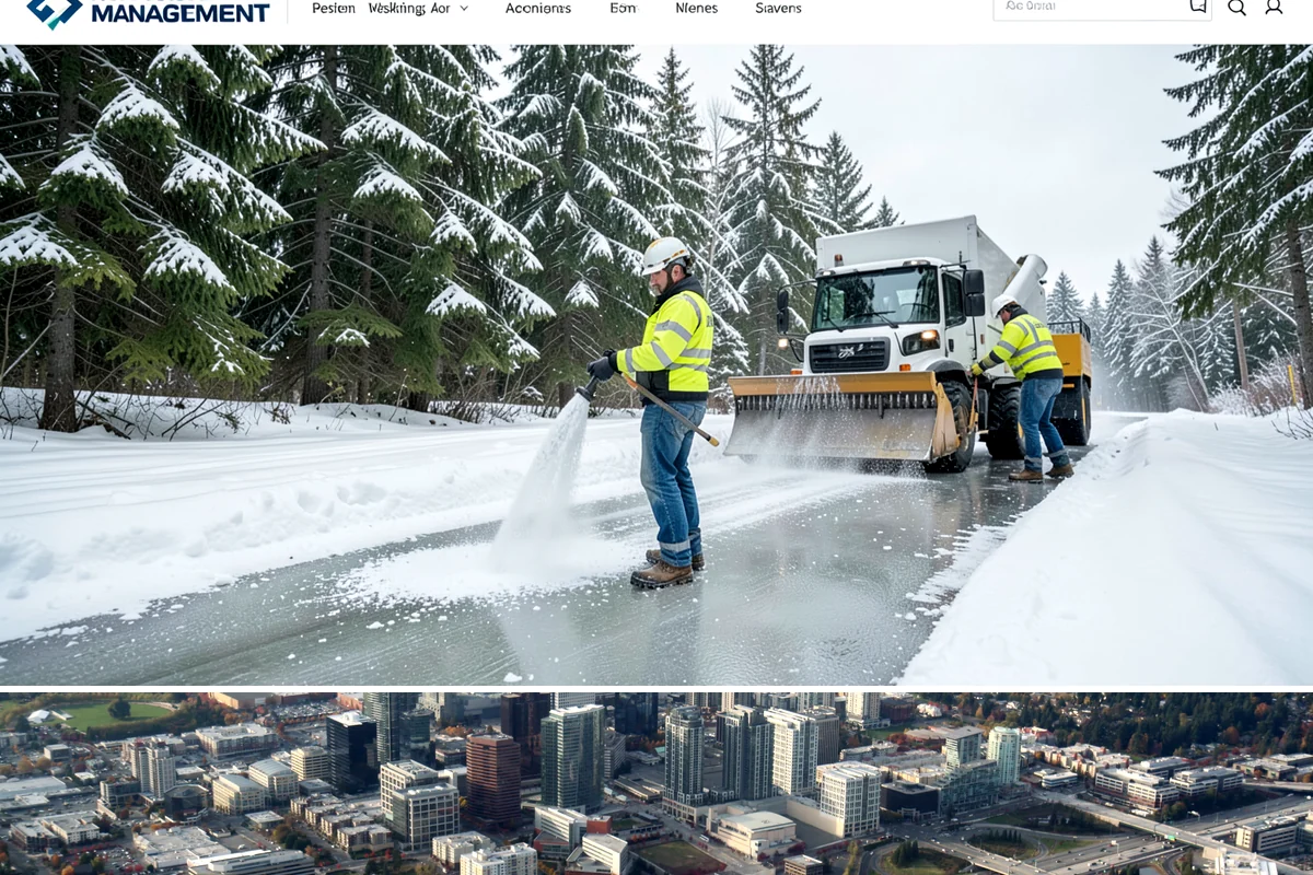 Industrial Facility Deicing in Bellevue, King County, WA - Coverage runs all winter with continuous shift-aligned readiness during the extended cold snaps that follow lowland outflow...