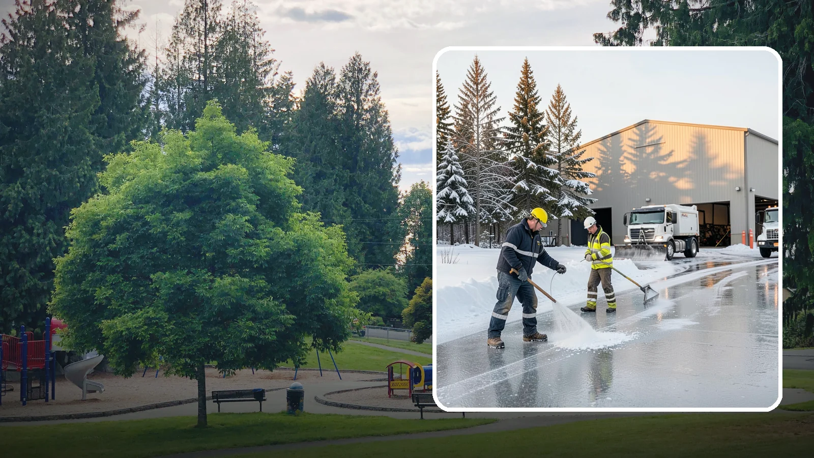 Industrial Facility Deicing in Bonney Lake, Pierce County, WA - Heavy-duty deicing for industrial sites, keeping truck routes, yard walkways, and equipment approaches safe for round-the-clock...