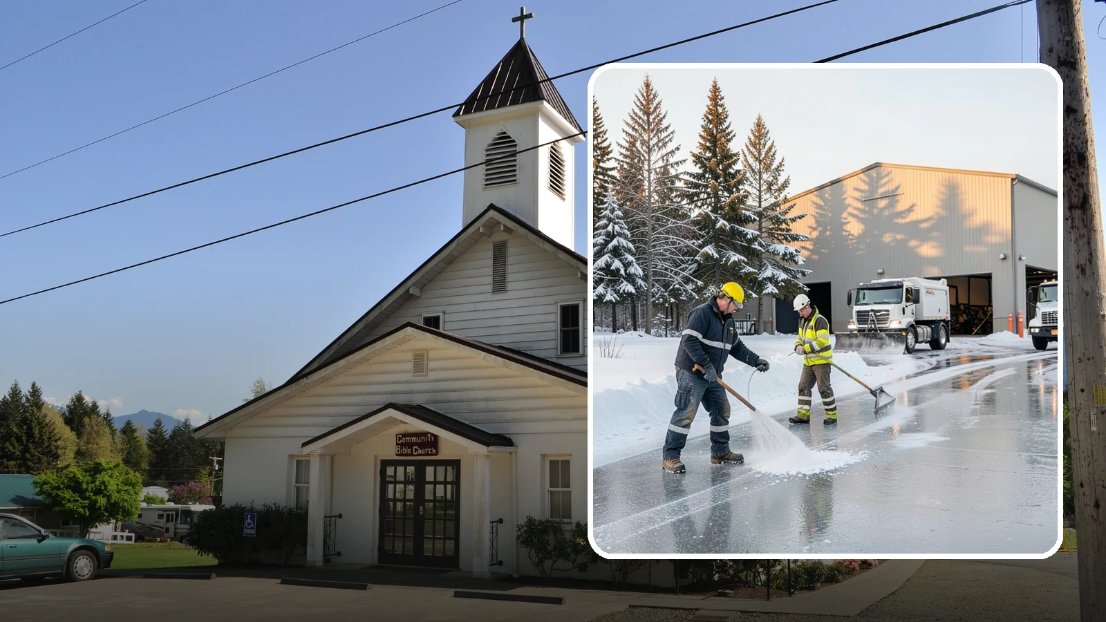 Industrial Facility Deicing in Concrete, Skagit County, WA - Heavy-duty deicing for industrial sites, keeping truck routes, yard walkways, and equipment approaches safe for round-the-clock...