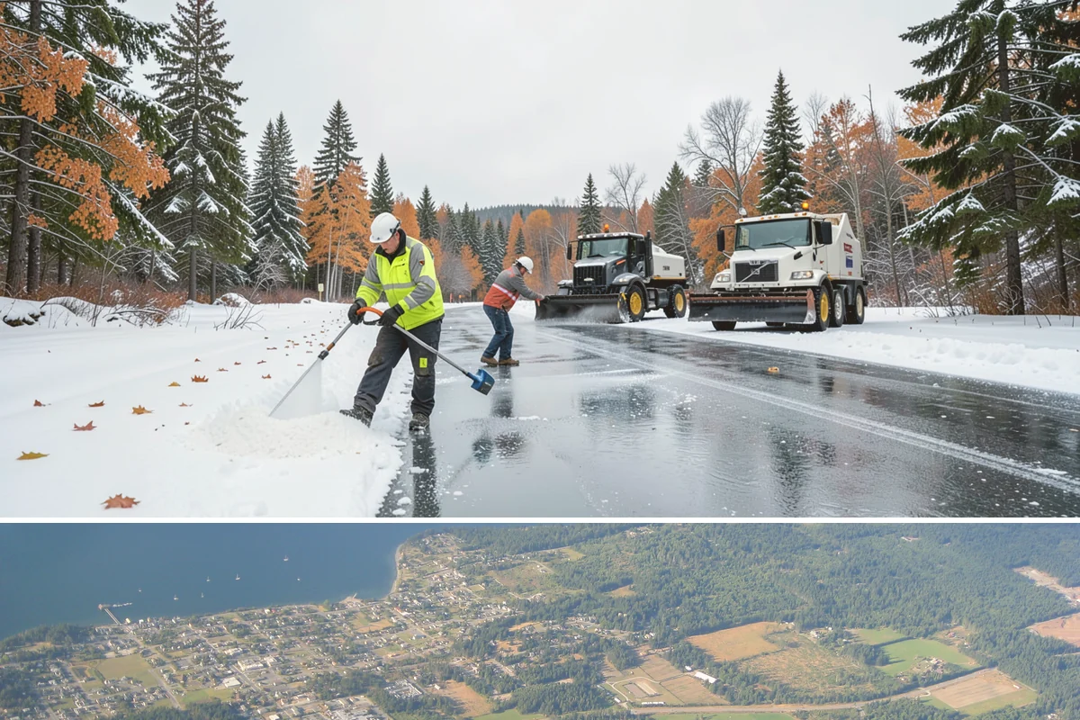 Industrial Facility Deicing in Coupeville, Island County, WA - Coverage runs all winter with continuous shift-aligned readiness during the extended cold snaps that follow lowland outflow...