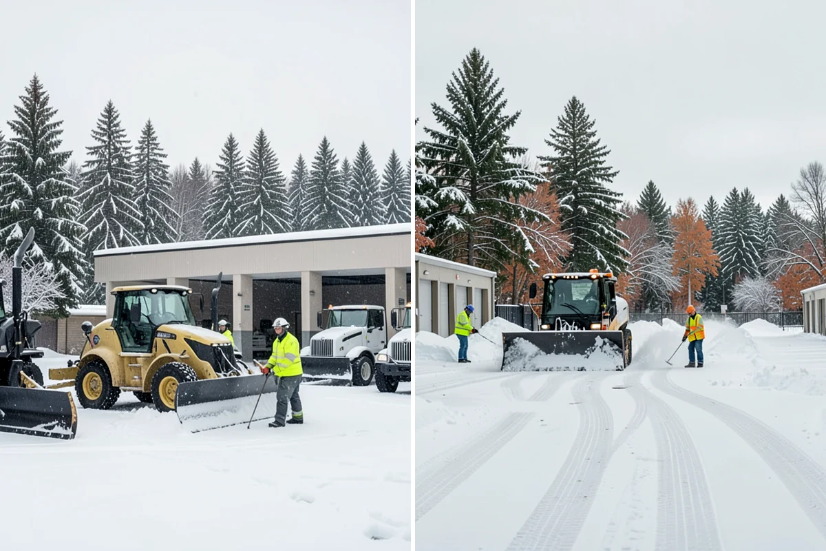 Industrial Facility Deicing in Hunts Point, King County, WA - Assess truck lanes, walkways, and staging areas with site management