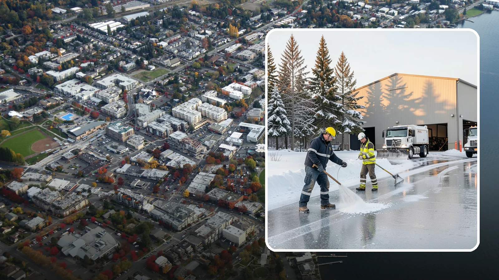 Industrial Facility Deicing in Kirkland, King County, WA - Heavy-duty deicing for industrial sites, keeping truck routes, yard walkways, and equipment approaches safe for round-the-clock...