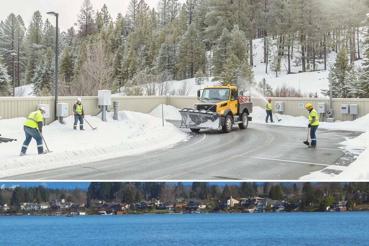 Industrial Facility Deicing in Lake Stevens, Snohomish County, WA - Coverage runs all winter with continuous shift-aligned readiness during the extended cold snaps that follow lowland outflow...