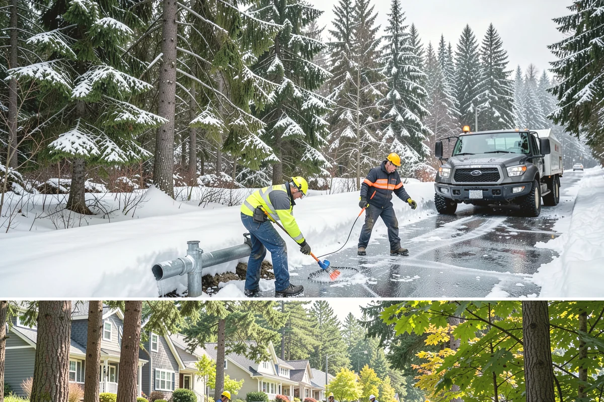 Industrial Facility Deicing in Normandy Park, King County, WA - Coverage runs all winter with continuous shift-aligned readiness during the extended cold snaps that follow lowland outflow...