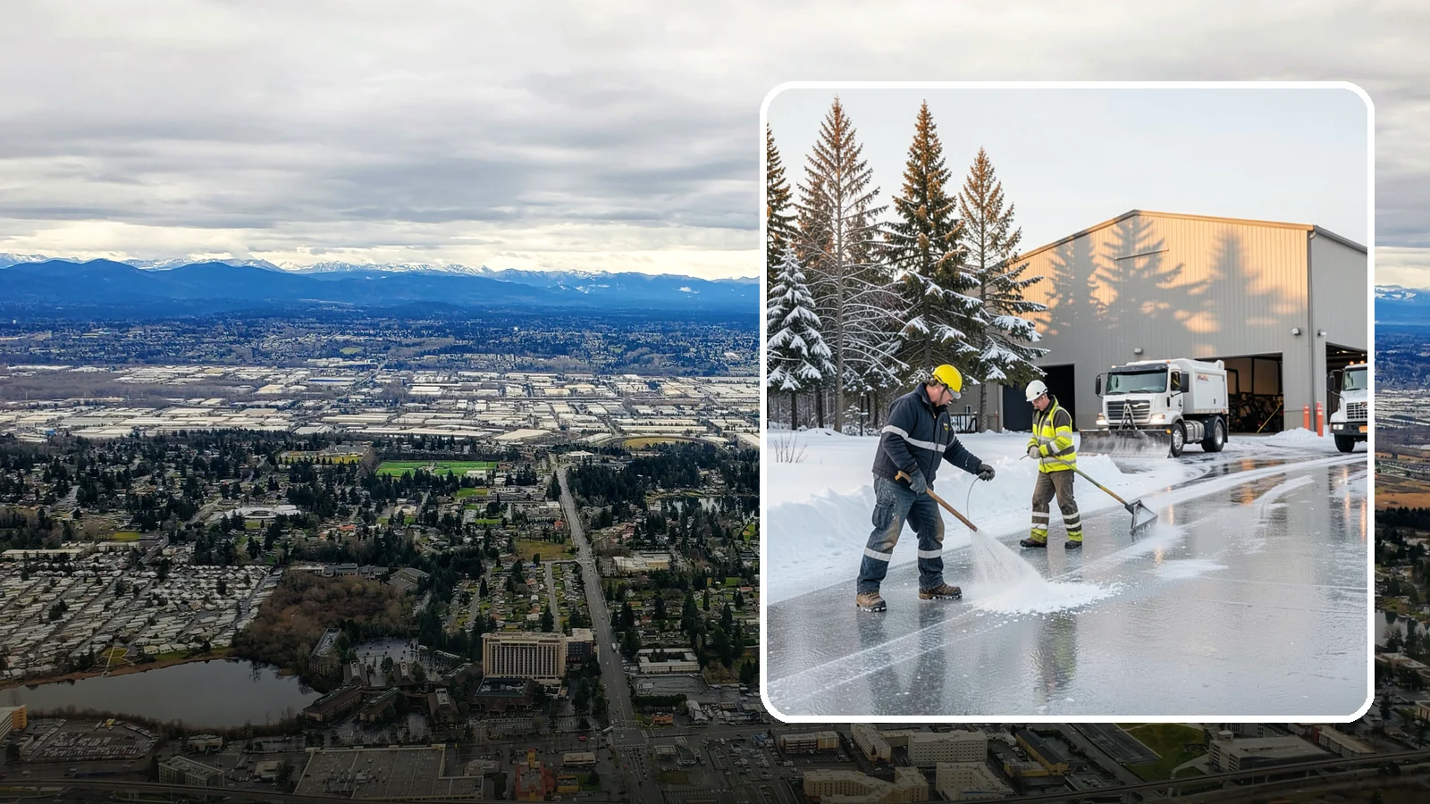 Industrial Facility Deicing in SeaTac, King County, WA - Heavy-duty deicing for industrial sites, keeping truck routes, yard walkways, and equipment approaches safe for round-the-clock...
