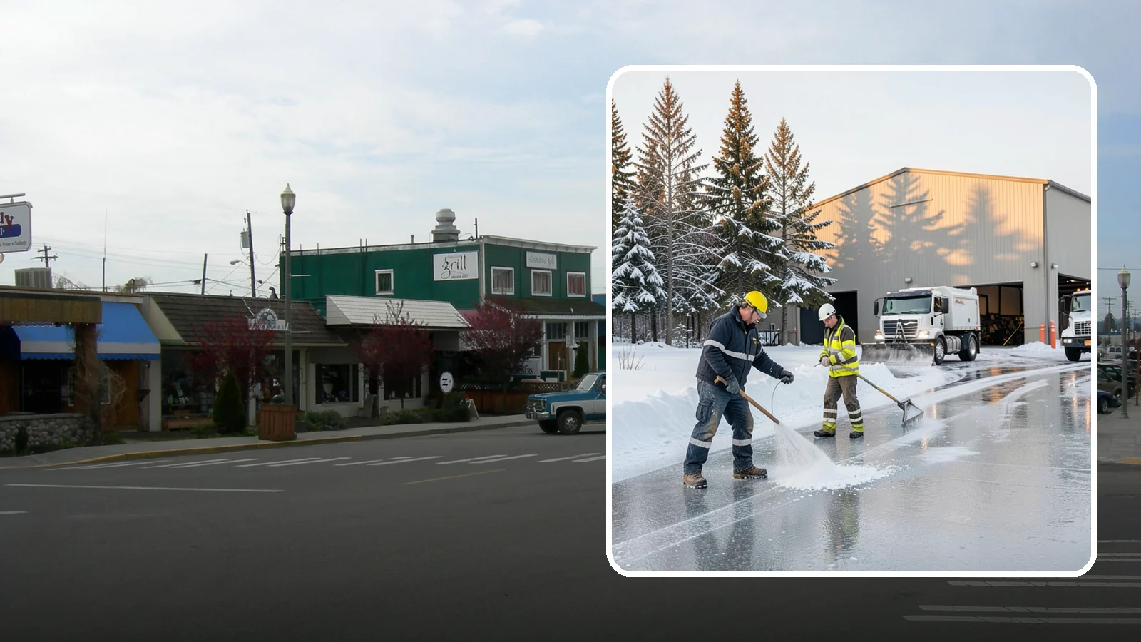 Industrial Facility Deicing in Stanwood, Snohomish County, WA - Heavy-duty deicing for industrial sites, keeping truck routes, yard walkways, and equipment approaches safe for round-the-clock...