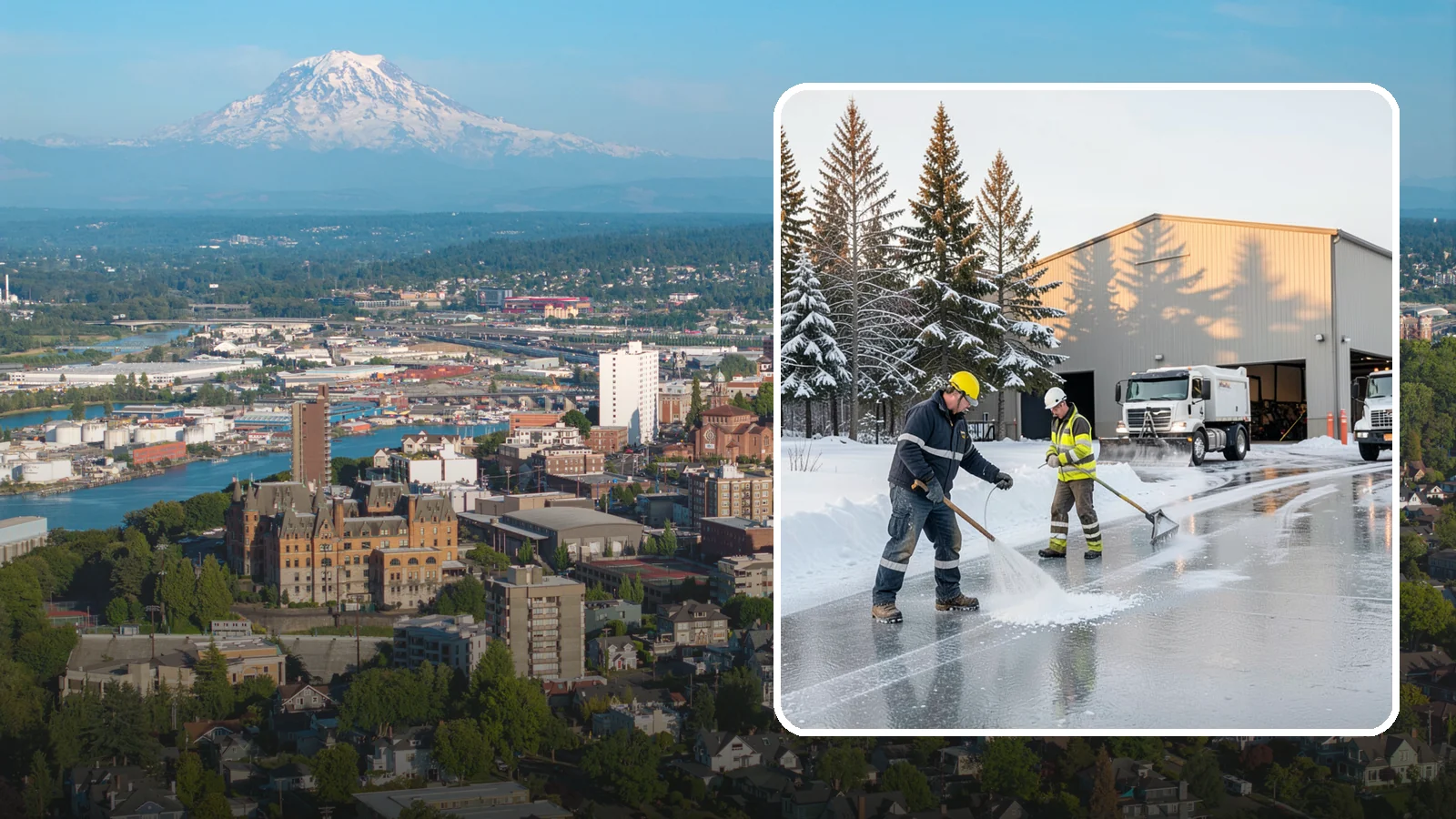 Industrial Facility Deicing in Tacoma, Pierce County, WA - Heavy-duty deicing for industrial sites, keeping truck routes, yard walkways, and equipment approaches safe for round-the-clock...