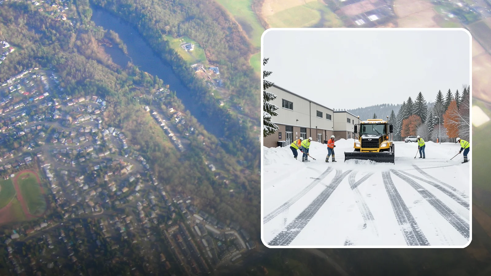 Industrial Facility Parking Lot Snow Removal in Algona, King County, WA - We clear large industrial lots and truck approaches so Western Washington operations keep running through winter weather.