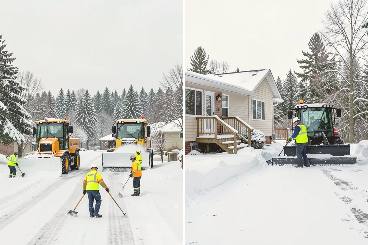 Industrial Facility Parking Lot Snow Removal in Algona, King County, WA - Survey yard parking, gate approaches, and truck turning areas