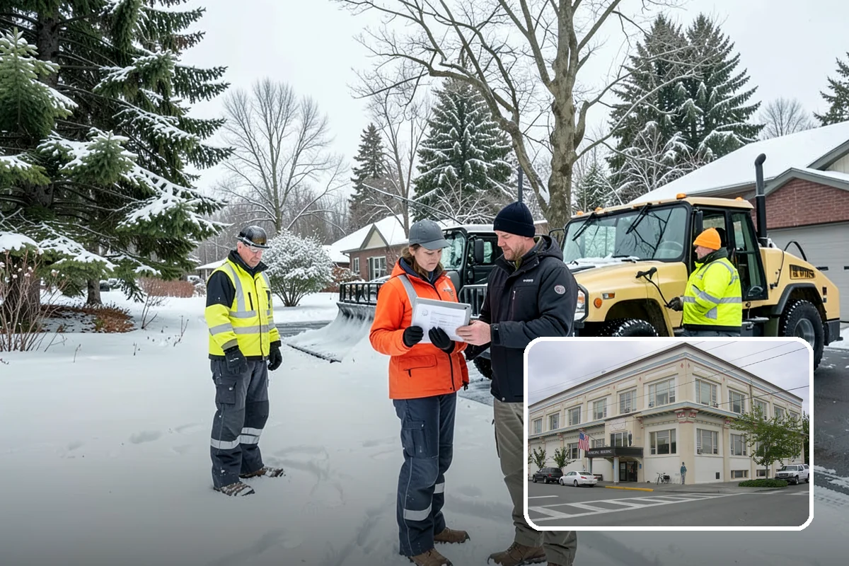 Industrial Facility Parking Lot Snow Removal in Anacortes, Skagit County, WA - Large lots and truck approaches stay open to protect production