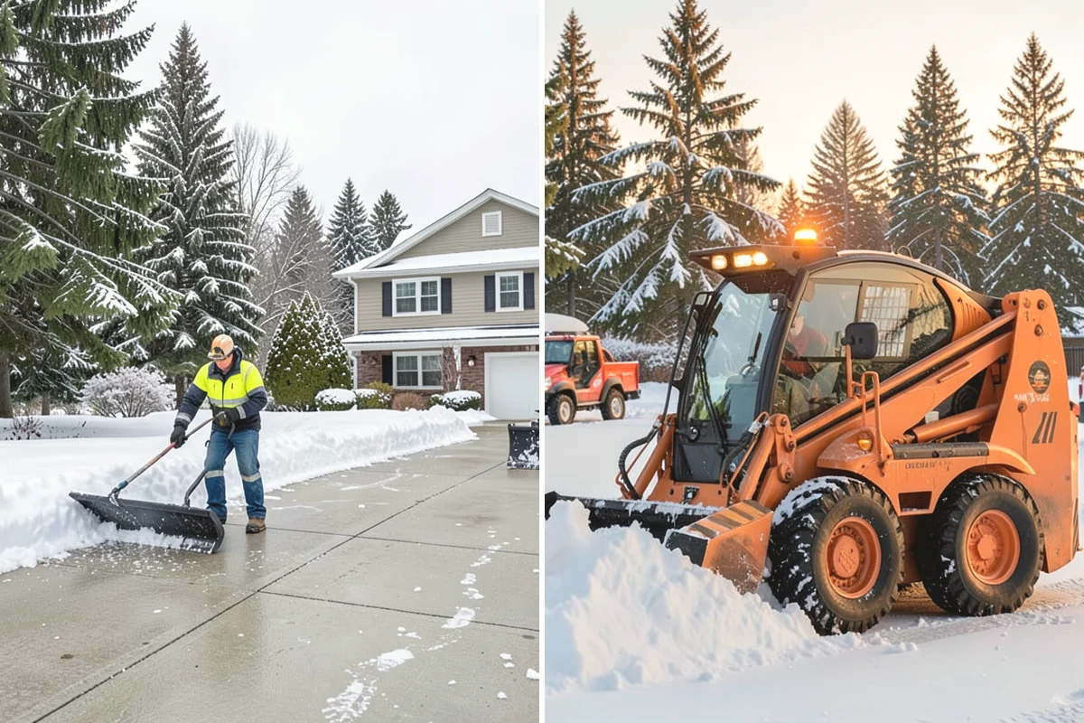Industrial Facility Parking Lot Snow Removal in Anacortes, Skagit County, WA - Survey yard parking, gate approaches, and truck turning areas