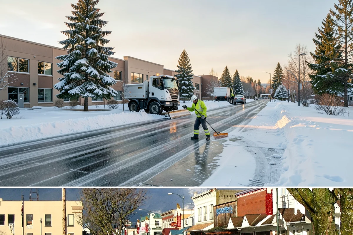 Industrial Facility Parking Lot Snow Removal in Arlington, Snohomish County, WA - Industrial lots in the Puget Sound region need the most winter clearing from December through February, when cold snaps threaten...