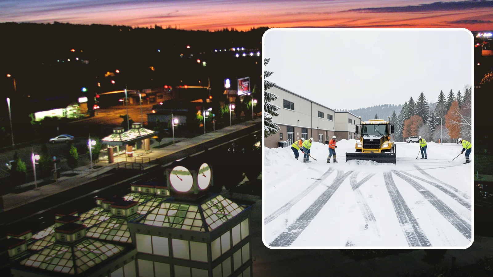Industrial Facility Parking Lot Snow Removal in Auburn, King County, WA - We clear large industrial lots and truck approaches so Western Washington operations keep running through winter weather.