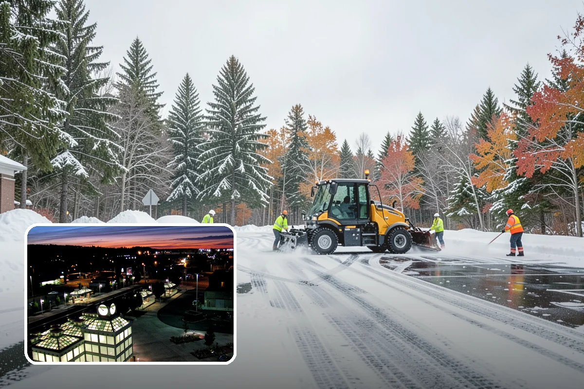 Industrial Facility Parking Lot Snow Removal in Auburn, King County, WA - Large lots and truck approaches stay open to protect production