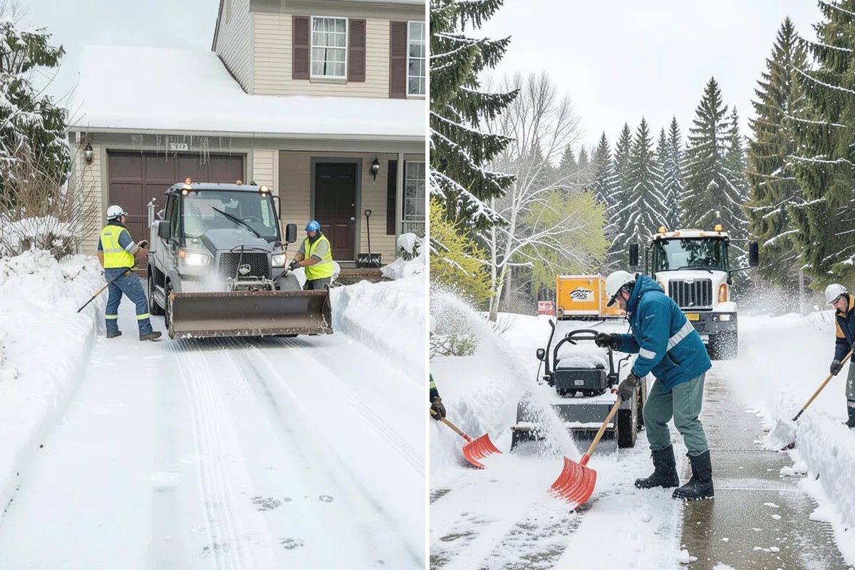 Industrial Facility Parking Lot Snow Removal in Beaux Arts Village, King County, WA - Survey yard parking, gate approaches, and truck turning areas