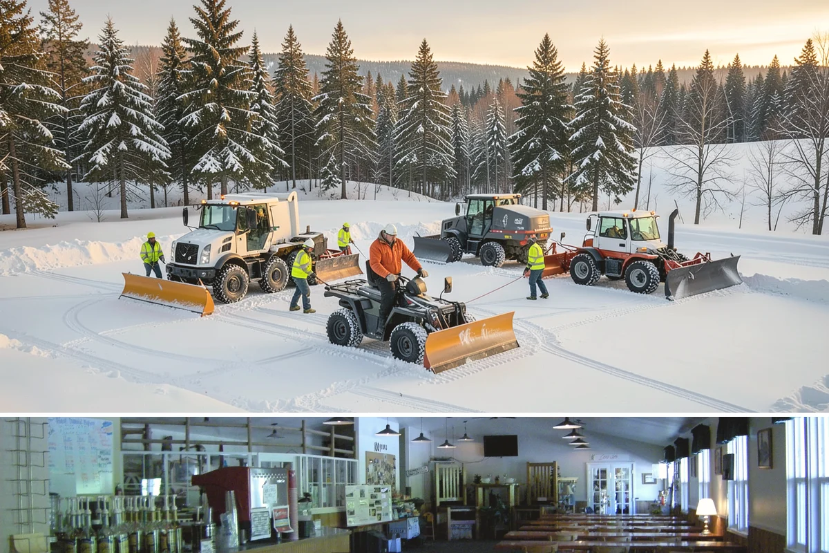 Industrial Facility Parking Lot Snow Removal in Black Diamond, King County, WA - Industrial lots in the Puget Sound region need the most winter clearing from December through February, when cold snaps threaten...